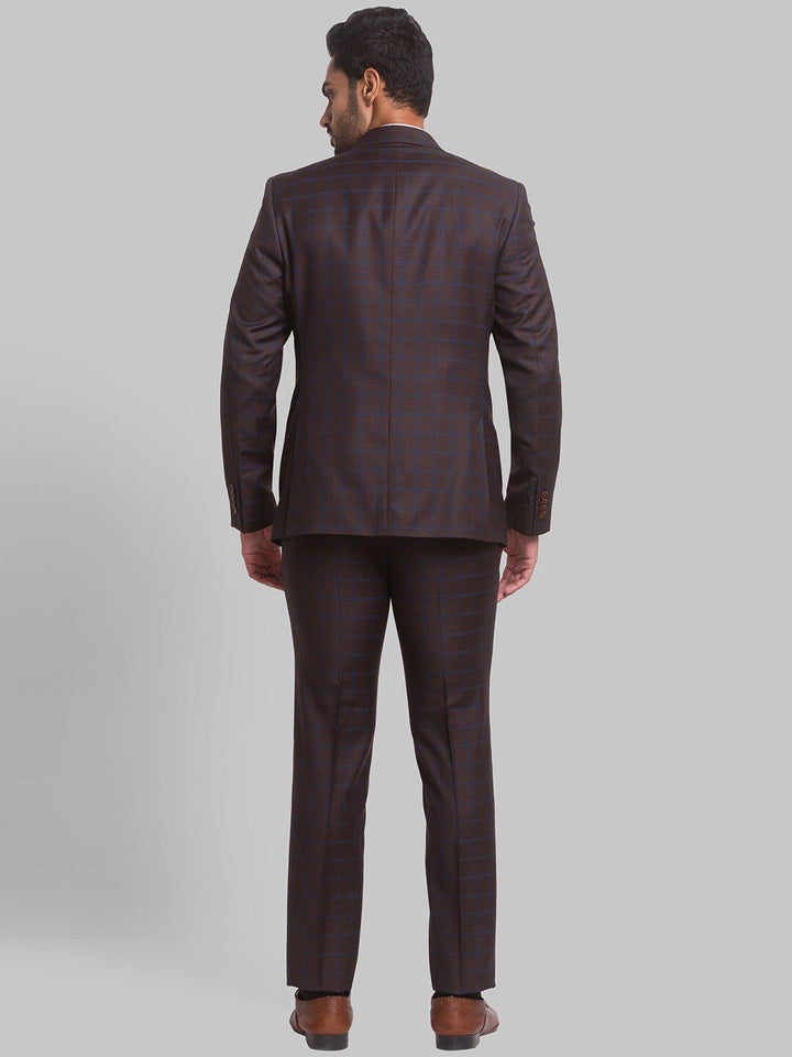 Park Avenue Men Checked Super Slim-Fit Single-Breasted 3-Piece Suits