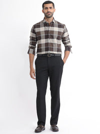 RARE RABBIT Men Newton Checked Slim Fit Classic Cotton Shirt
