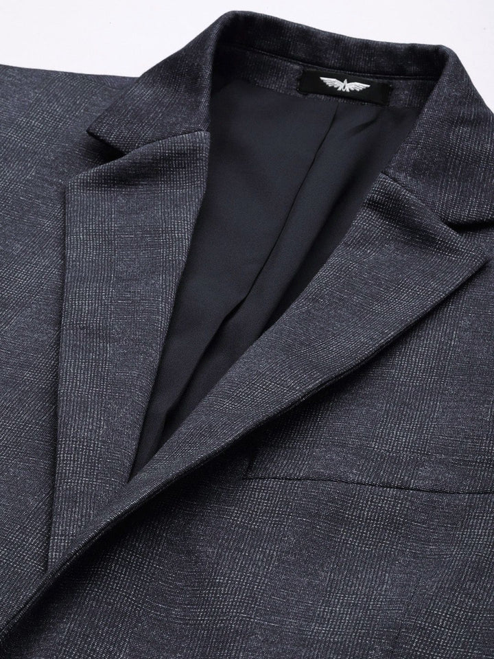 Park Avenue Self Design Regular Fit Single-Breasted Formal Blazer