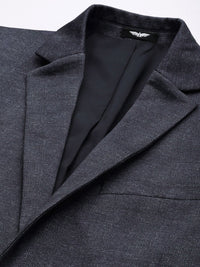 Park Avenue Self Design Regular Fit Single-Breasted Formal Blazer