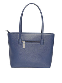 Lino Perros Navy Blue Solid Laptop Bag
