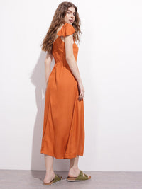 DressBerry Rustic Romance Front Slit A-Line Dress