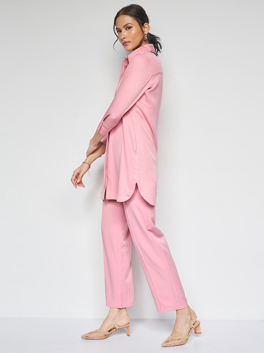 AND Collar Neck Shirt & Mid -Rise Trouser Co-Ords