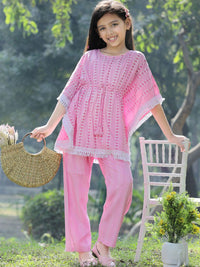Cutiekins Girls Striped Kaftan Kurta with Palazzos
