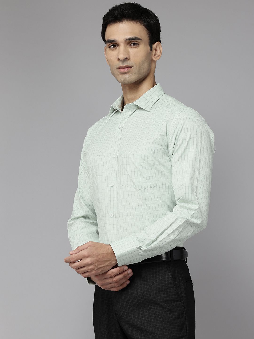 Park Avenue Slim Fit Checked Formal Shirt