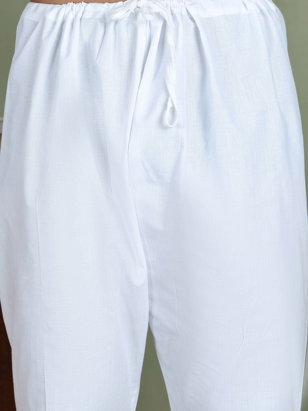 Jompers Band Collar Straight Kurta With Trouser