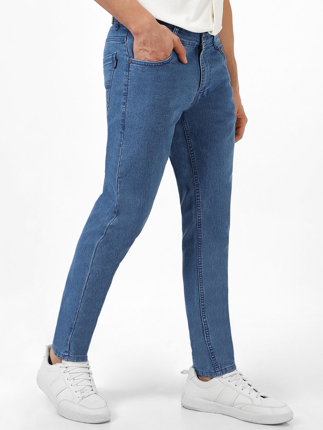 Urbano Fashion Men Blue Slim Fit Mid-Rise Clean Look Stretchable Jeans