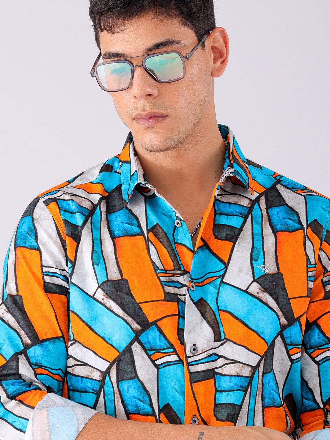 The Indian Garage Co Men Slim Fit Opaque Printed Shirt