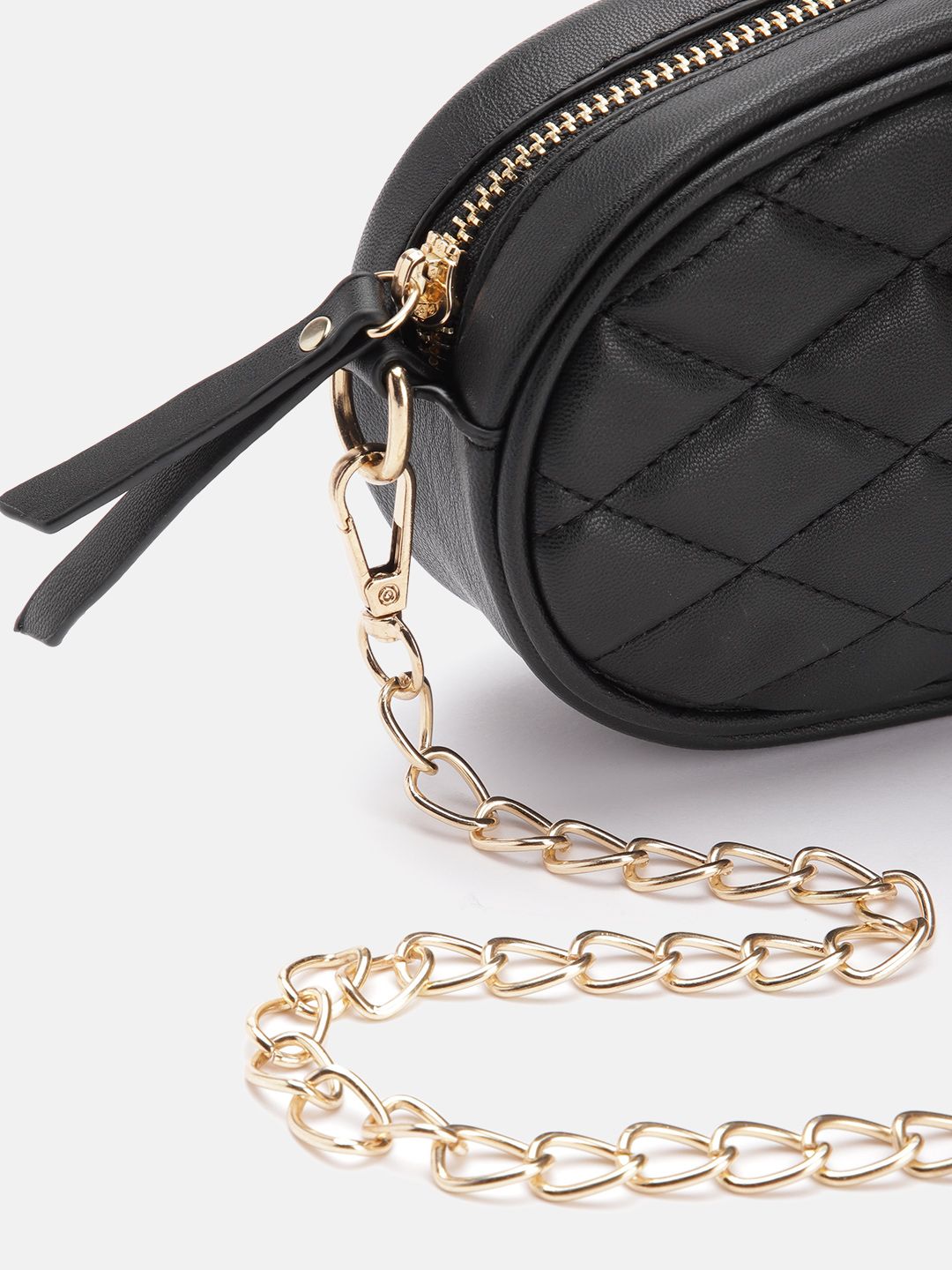 Lino Perros Geometric Textured Structured Sling Bag with Quilted Detail