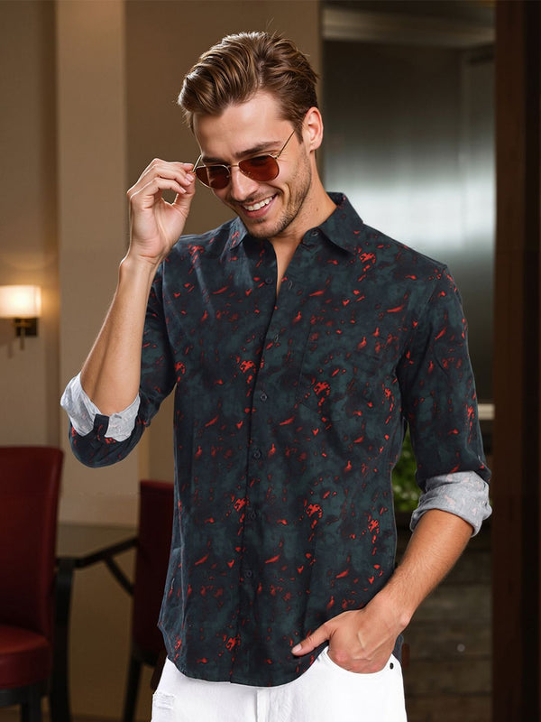 Bene Kleed Men Slim Fit Printed Casual Shirt