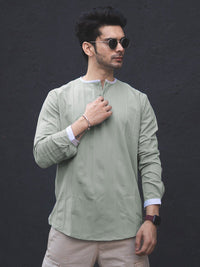 Powerlook India Slim Striped Henley Neck Casual Shirt
