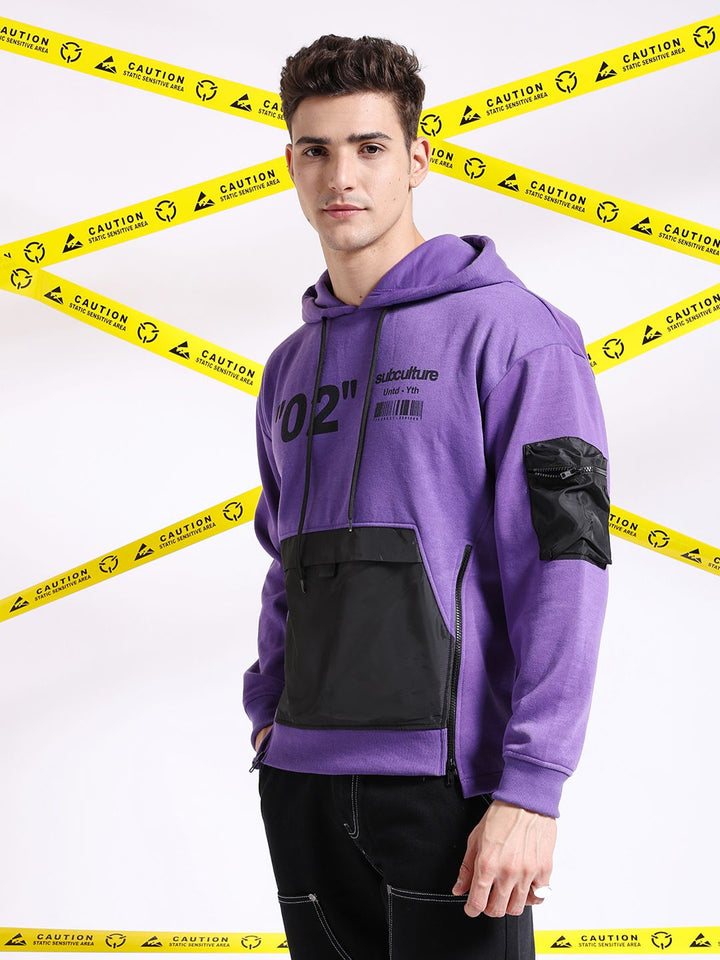 The Indian Garage Co Typography Printed Hooded Pullover Sweatshirt
