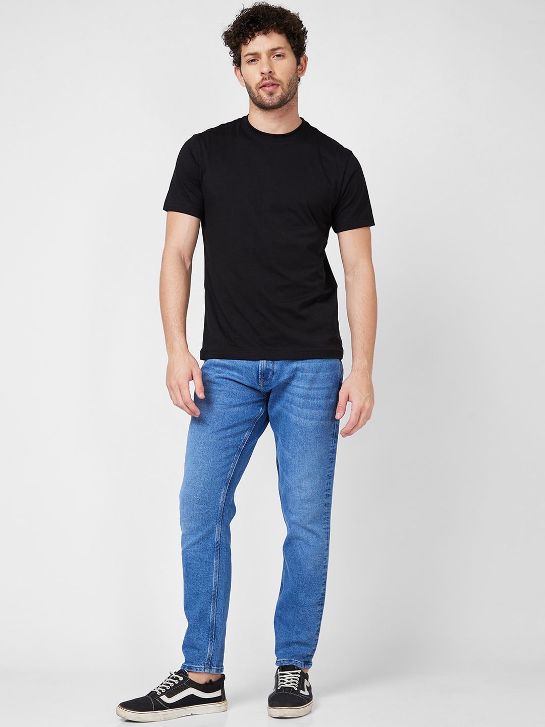 SPYKAR Men Slim Fit Mid-Rise Heavy Fade Cotton Jeans
