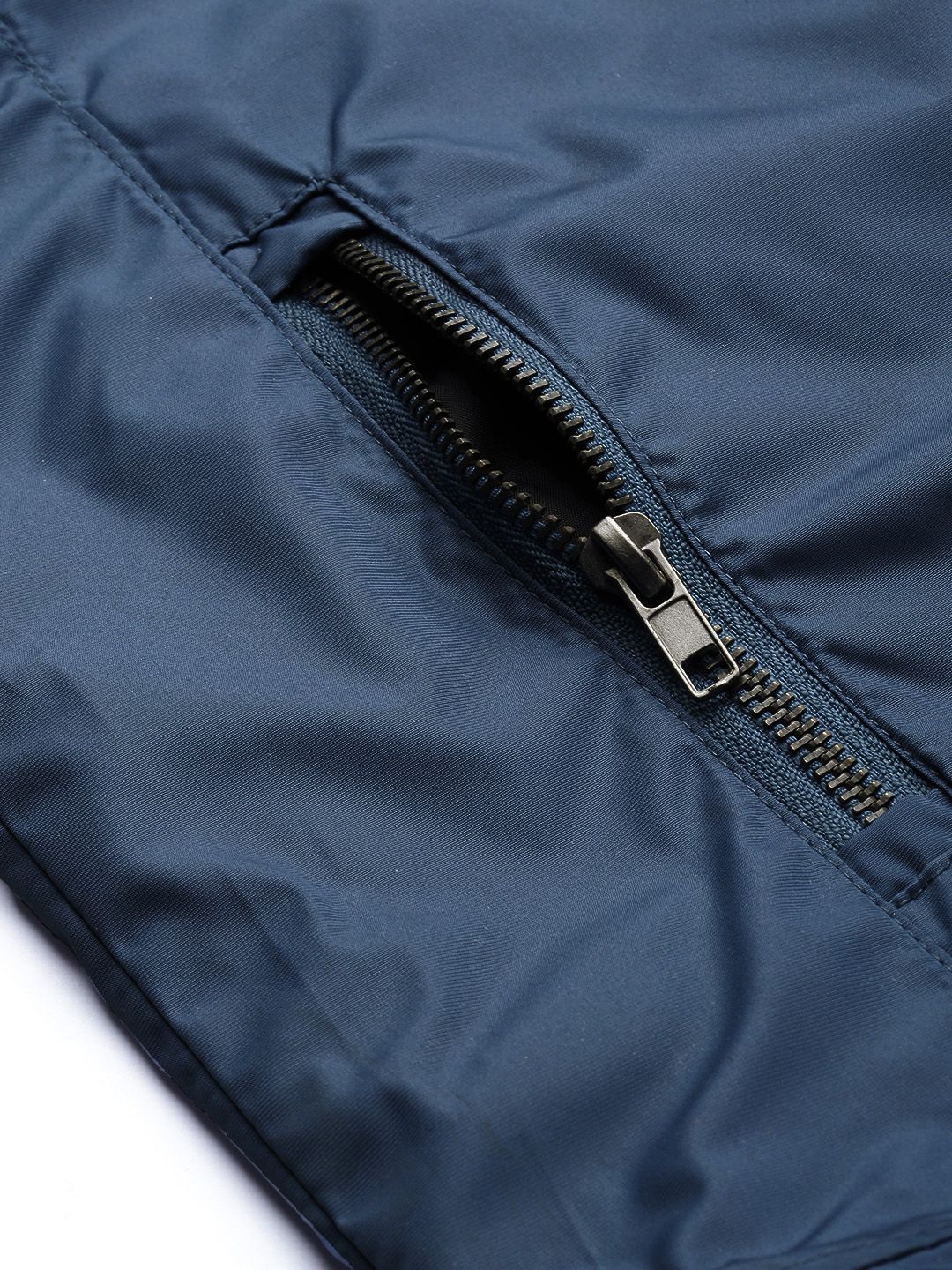 The Indian Garage Co Men Colourblock Slim Fit Bomber Jacket