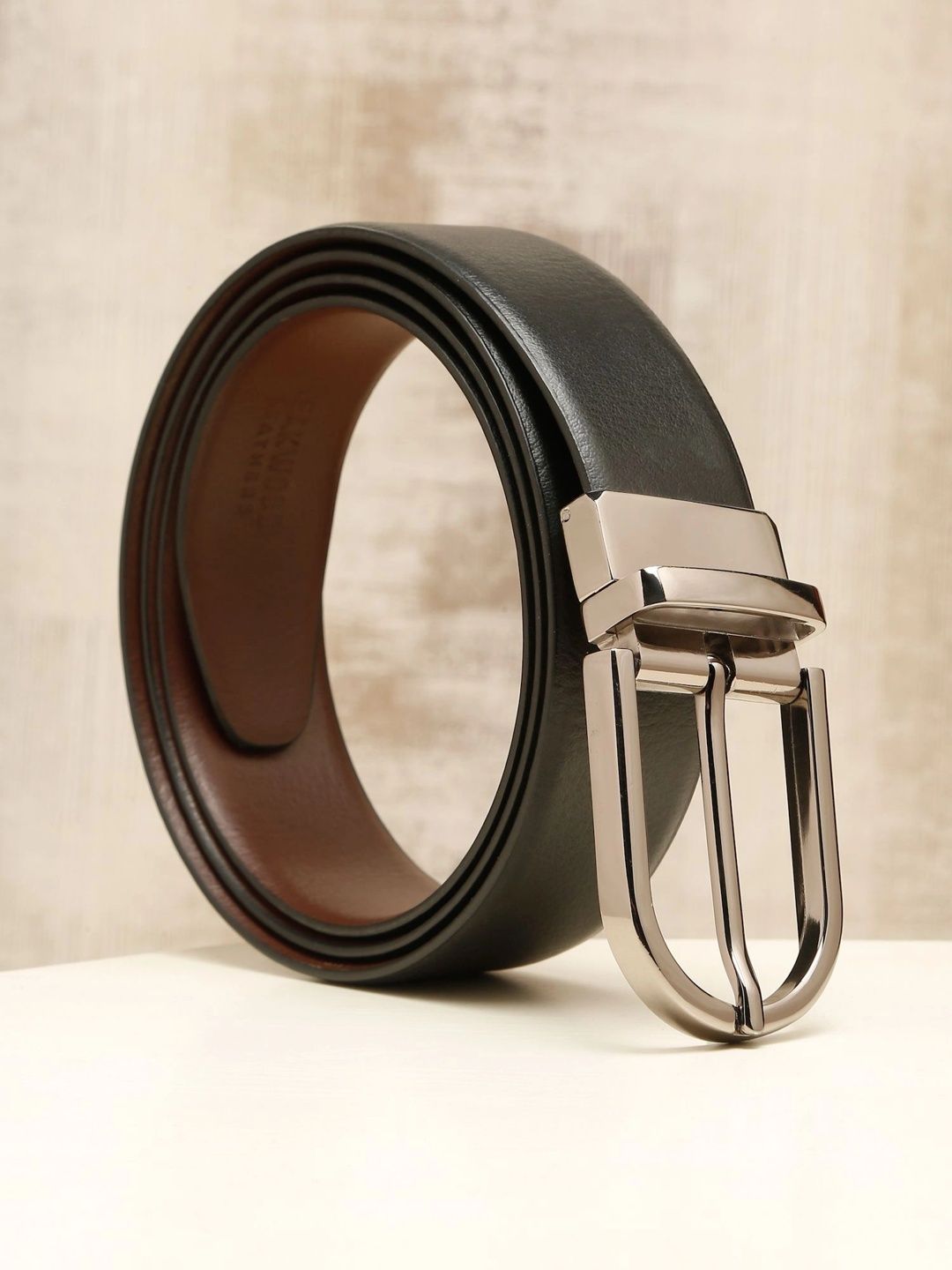 Teakwood Leathers Men Leather Reversible Formal Belt