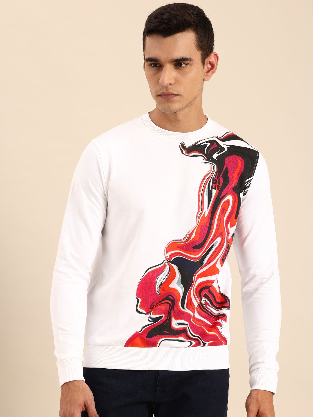 Being Human Men Printed Pure Cotton Sweatshirt
