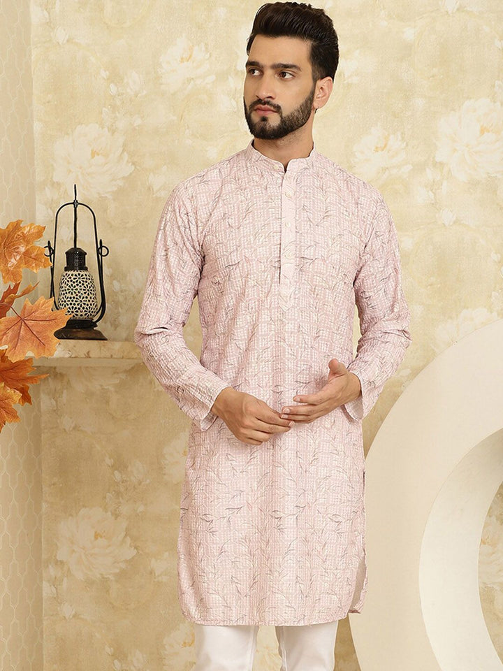 SOJANYA Floral Printed Thread Work Pure Cotton Kurta Biasa