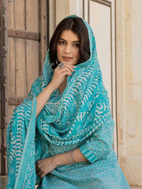 Varanga Ethnic Motifs Printed Regular Mirror Work Kurta with Trousers & With Dupatta