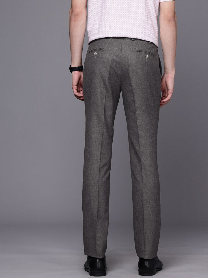 Raymond Men Textured Slim Fit Formal Trousers