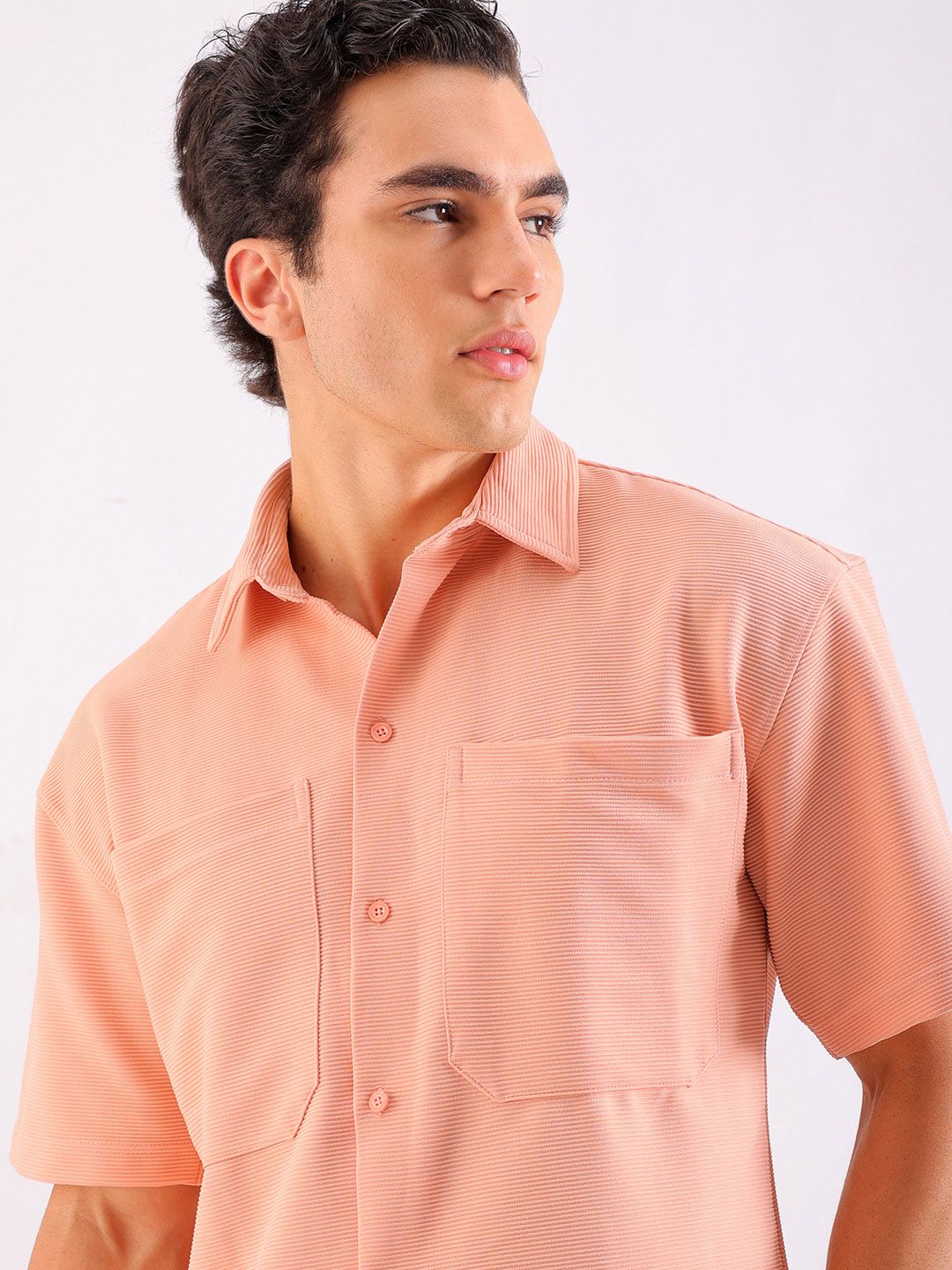The Indian Garage Co Men Spread Collar Boxy Casual Shirt