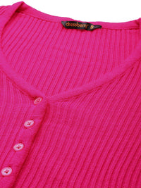 DressBerry Ribbed Acrylic Cardigan