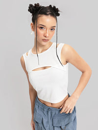 DressBerry City Chic Cutout Ribbed Top
