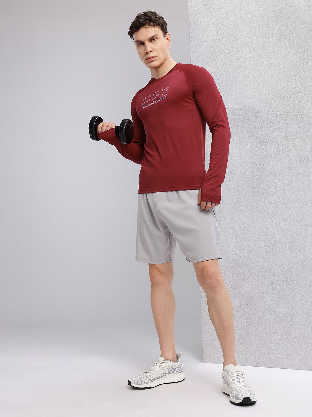 HRX by Hrithik Roshan Brand Logo Print Rapid-Dry Training T-shirt