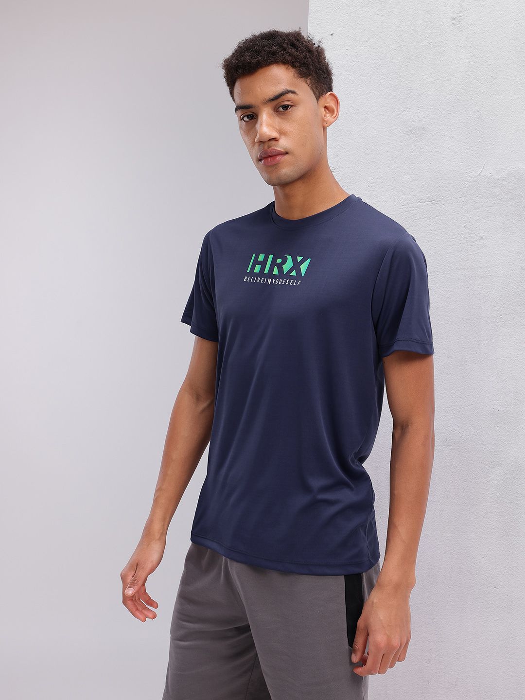 HRX by Hrithik Roshan Typography Printed Training T-shirt