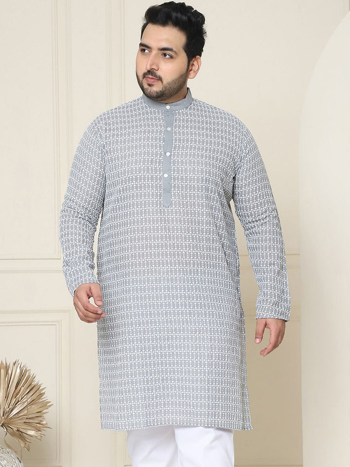 SOJANYA PLUS Embroidered Cotton Kurta