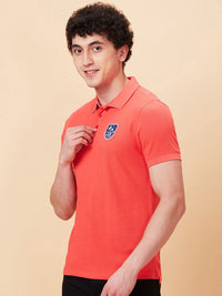 Being Human Polo Collar Applique Short Sleeves T-shirt