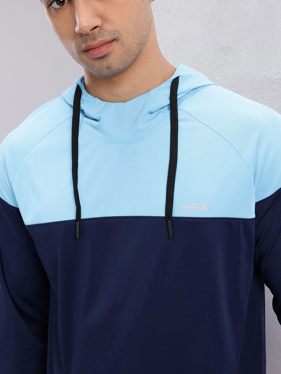 HRX by Hrithik Roshan Colourblocked Hooded Running T-shirt