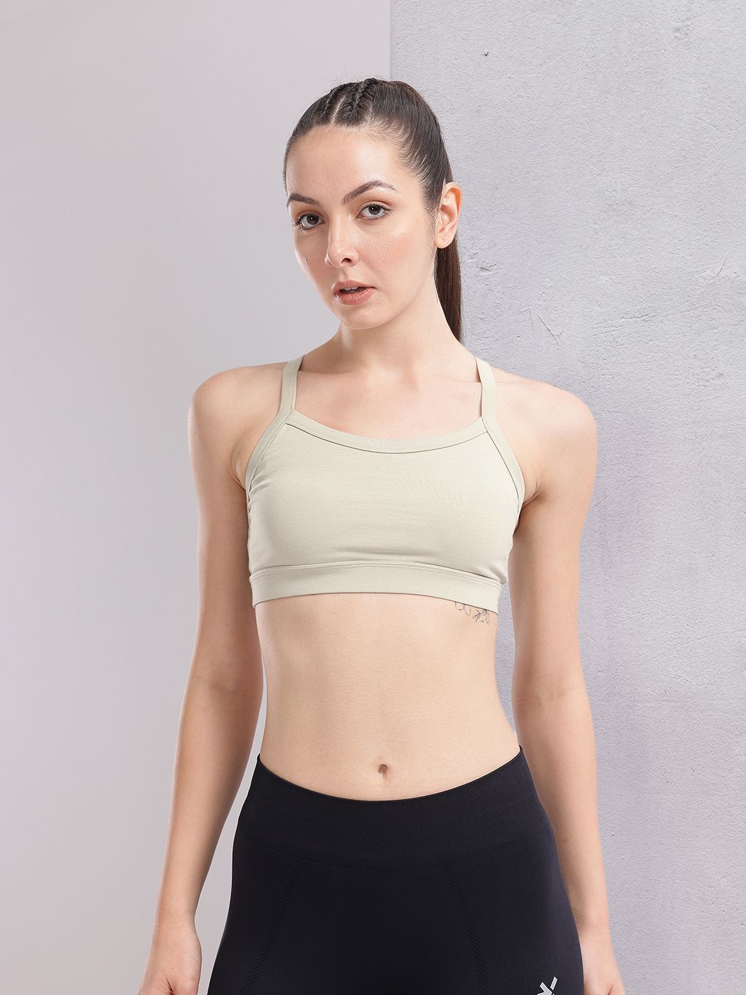 HRX by Hrithik Roshan Removable Padding Full Coverage Yoga Bra HR_SS25_W_BA_KY050_03_C