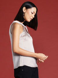 all about you Twisted Detail Satin Top