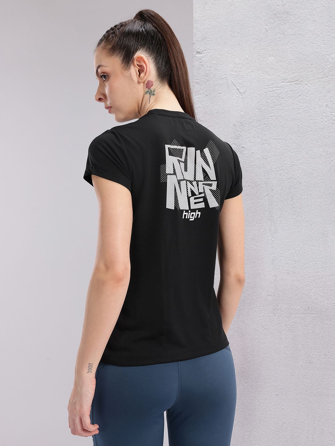 HRX by Hrithik Roshan Women Brand Logo Detail Rapid-Dry Running T-shirt