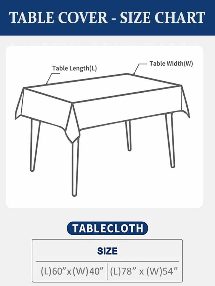 STITCHNEST Blue & White Printed Cotton Table Cover