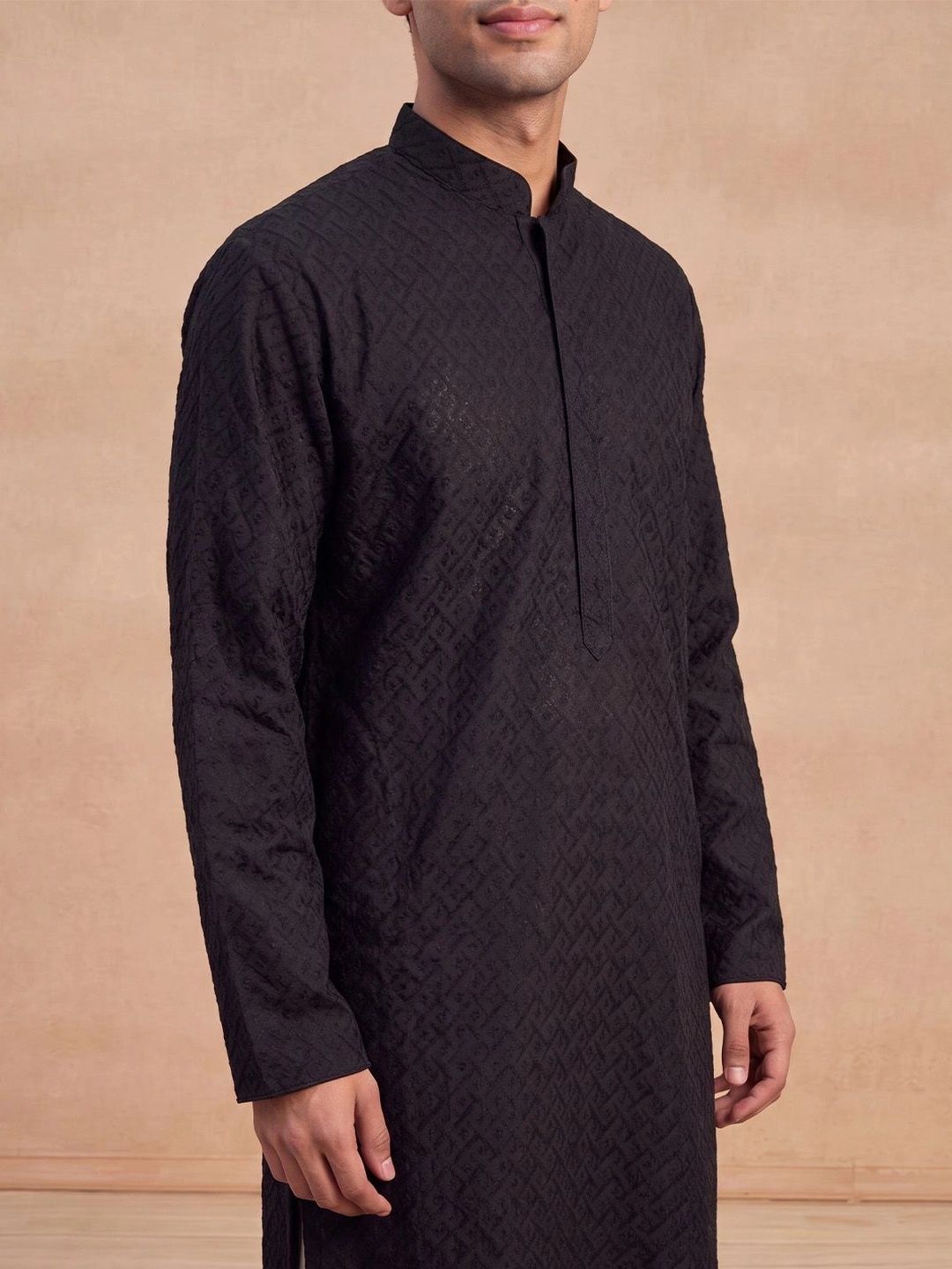 House of Chikankari Men Cotton Sulam Kurta