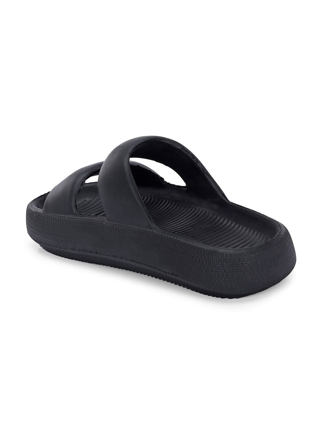 HRX by Hrithik Roshan Men Black Rubber Sliders