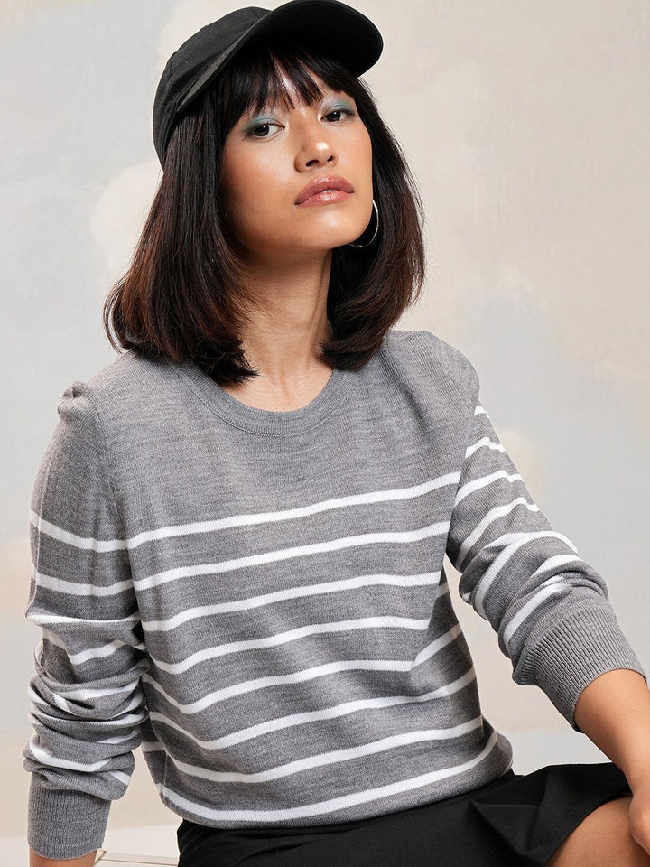 Tokyo Talkies Women Striped Pullover