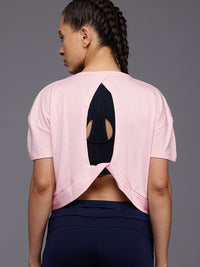 HRX by Hrithik Roshan Printed Cut Out Back Yoga T-shirt