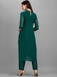 KALINI Floral Embroidered Sequinned Kurta With Trouser