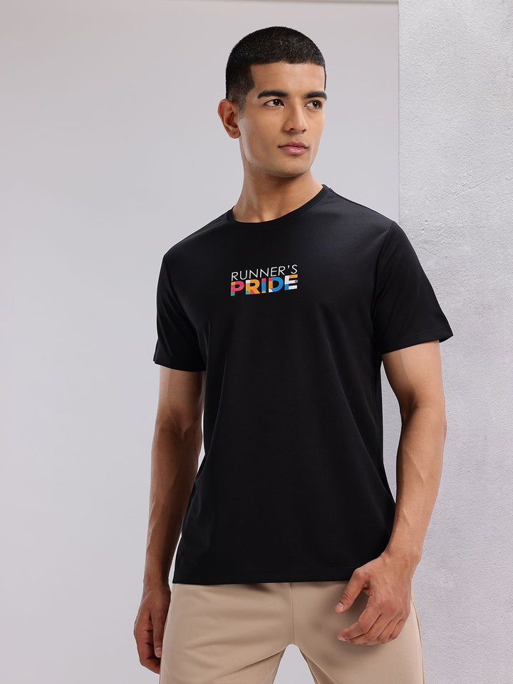 HRX by Hrithik Roshan Typography Printed Perforated Rapid-Dry Running T-shirt