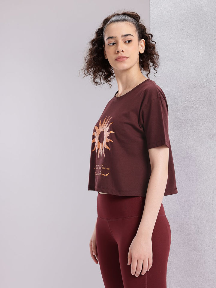 HRX by Hrithik Roshan Graphic Printed Yoga T-shirt