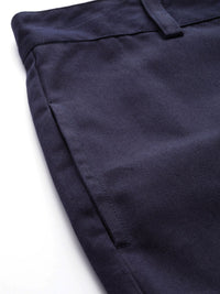 STREET 9 Women Navy Blue Regular Fit Solid Cargos