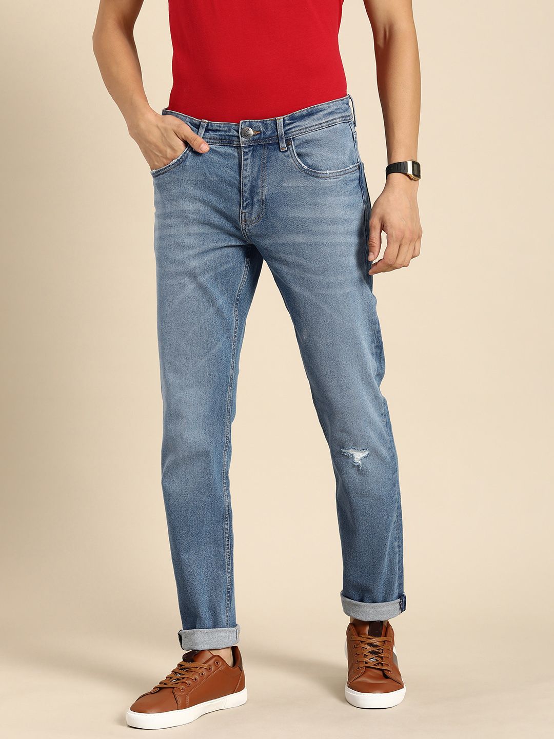 Being Human Men Slim Fit Light Fade Stretchable Jeans