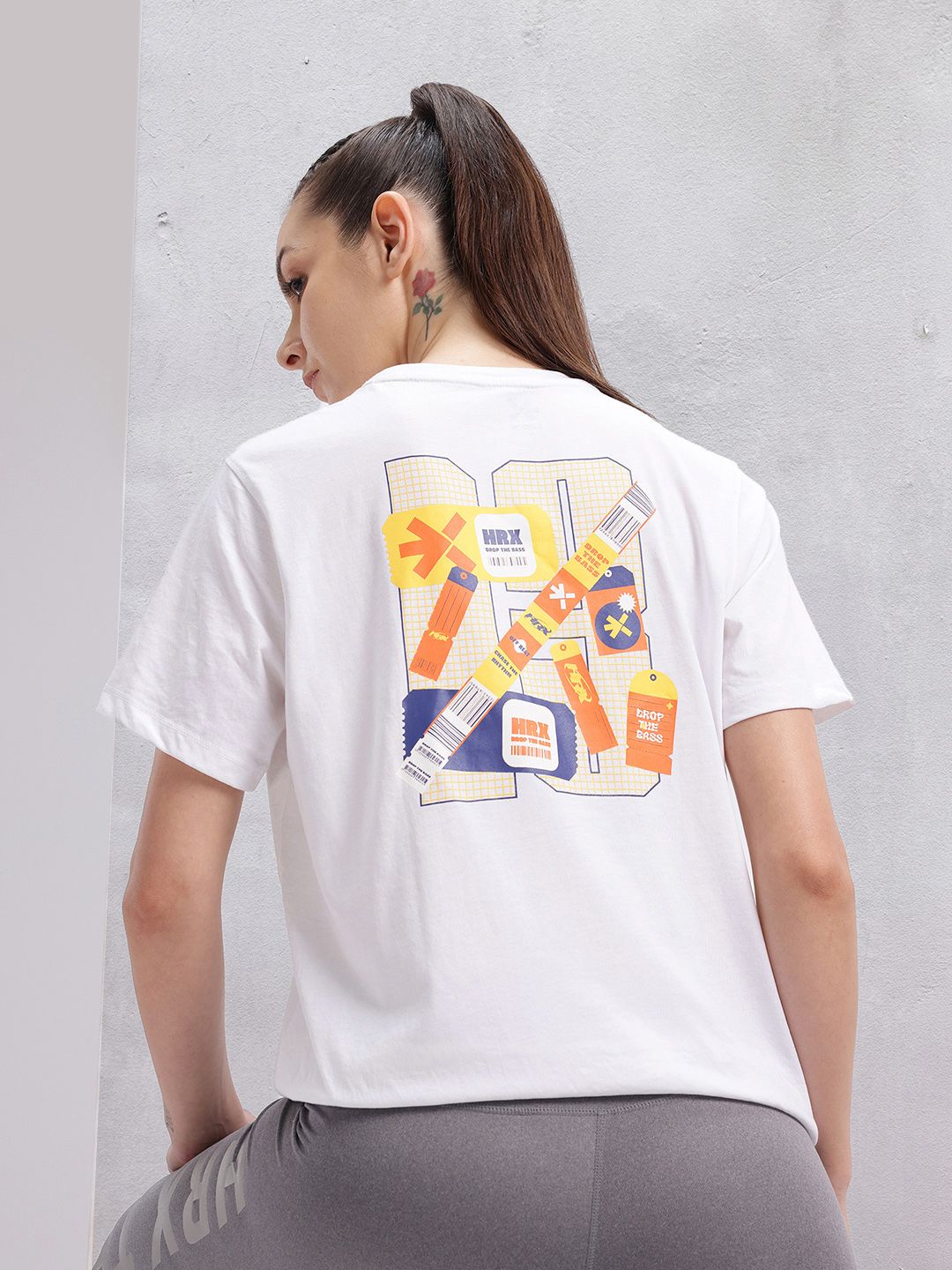 HRX by Hrithik Roshan Women Brand Logo Printed T-shirt