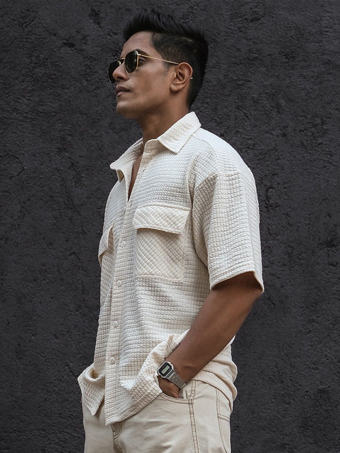 Powerlook Men Horizontal Stripes Opaque Striped Casual Shirt