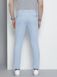 The Indian Garage Co Men Blue Striped Trousers