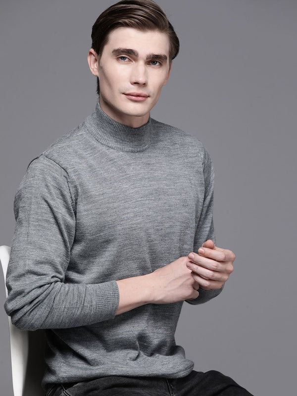 Raymond Men Solid High Neck Pullover