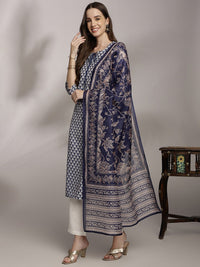 Anouk Women Floral Printed Kurta with Trousers & Dupatta
