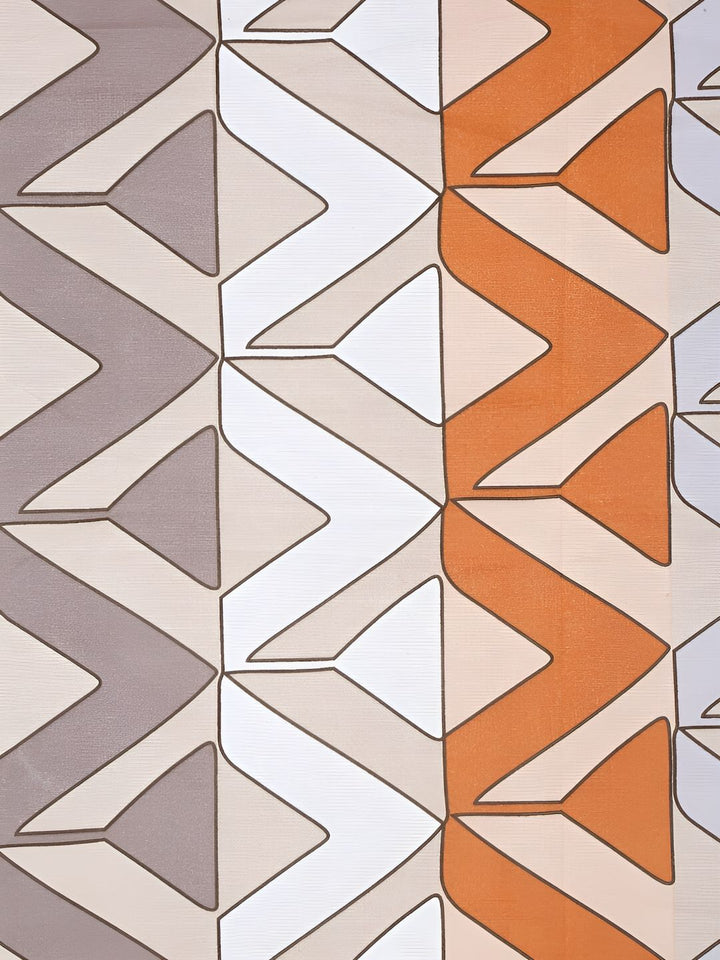 KLOTTHE Peach Chevron Cotton 300 TC Dilengkapi Cadar King Halus dengan 2 Sarung Bantal-98 x 89 inci